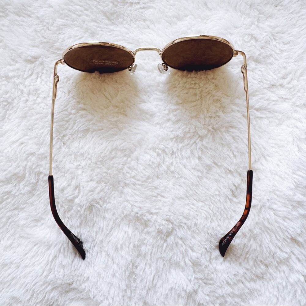 Henry Silver & Gold Rims Round Lens Sunglasses - Picture 7 of 8